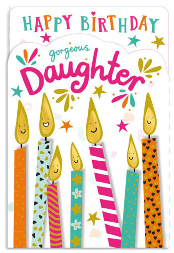 Picture of GORGEOUS DAUGHTER BIRTHDAY FOLD-OUT ZIG ZAG CARD